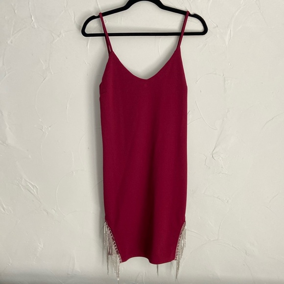 Red dress with diamond tassels - Picture 1 of 1